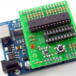 AVR HV Rescue Shield with ATmega168 target 