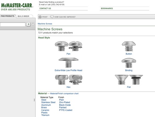 New McMaster-Carr Website