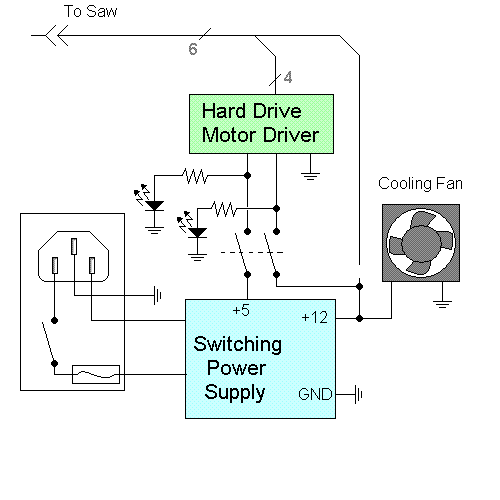 Schematic Diagram for the Motor Control Box