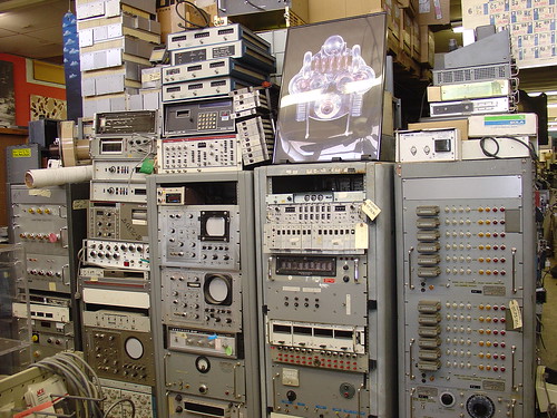 Racks and electronic test equipment
